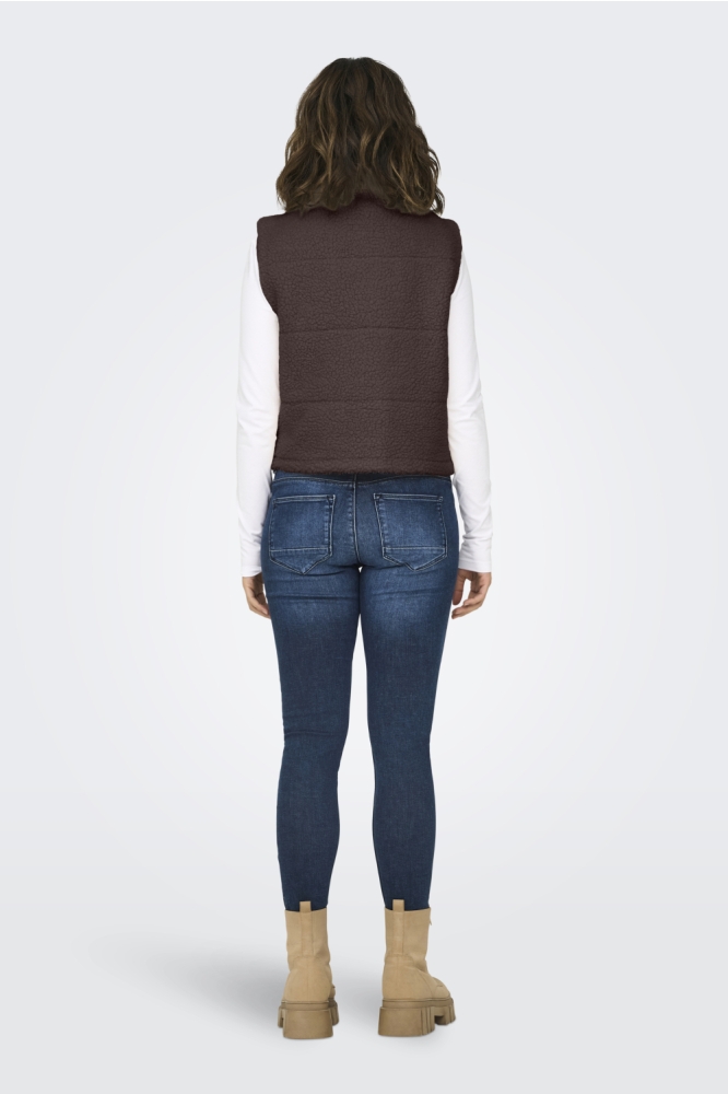 ONLSANDRA TEDDY WAISTCOAT LIFE OTW 15320630 SEAL BROWN
